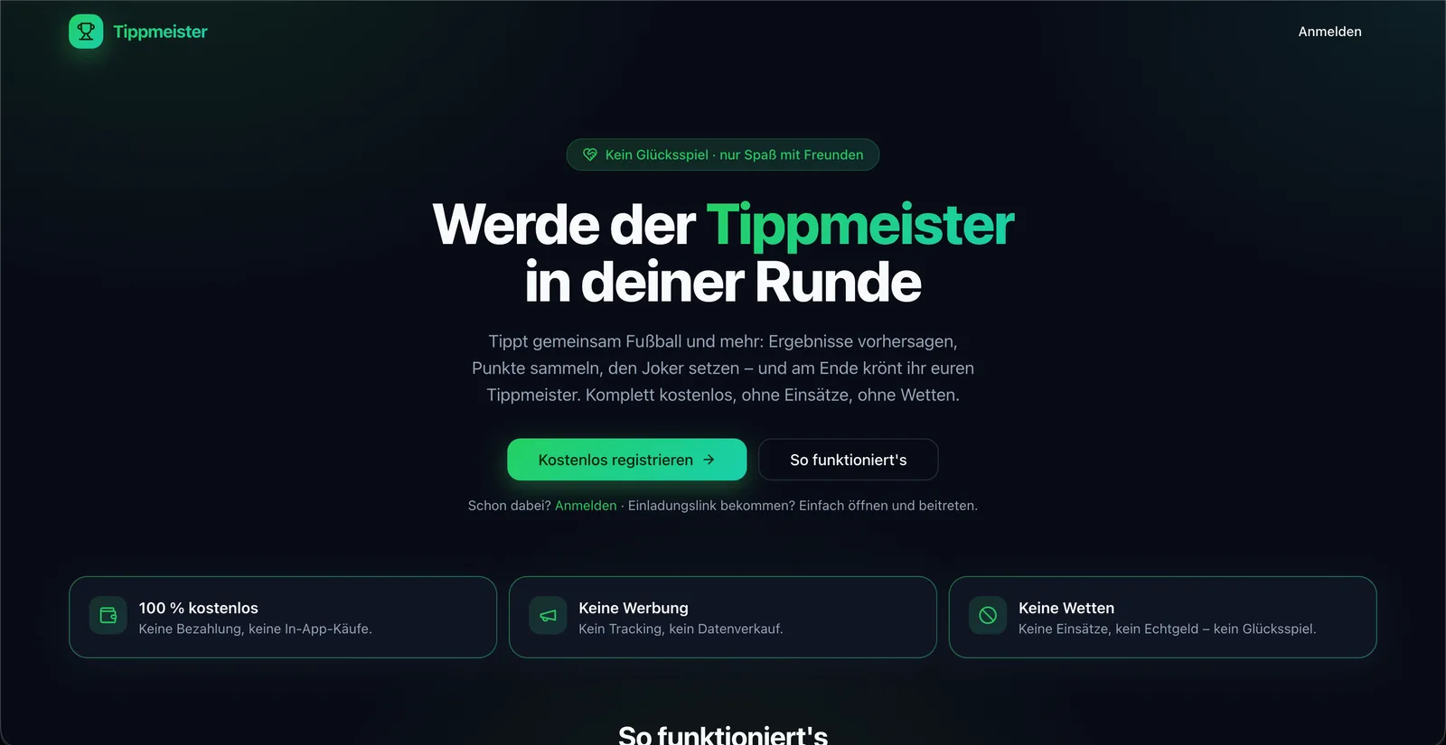 Tippmeister – sports prediction game for friends